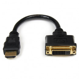 StarTech.com HDDVIMF8IN videokaapeli-adapteri 0,2 m HDMI DVI-D Musta