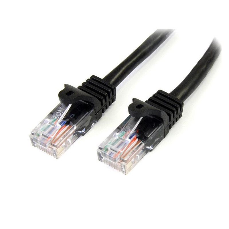 StarTech.com 45PAT5MBK verkkokaapeli Musta 5 m Cat5e U UTP (UTP)