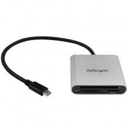 StarTech.com FCREADU3C kortinlukija USB 3.2 Gen 1 (3.1 Gen 1) Type-C Musta, Hopea