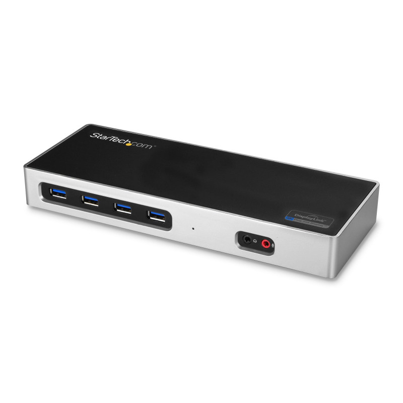 StarTech.com DK30A2DH kannettavien tietokoneiden telakka ja porttitoistin Langallinen USB 3.2 Gen 1 (3.1 Gen 1) Type-C Musta,