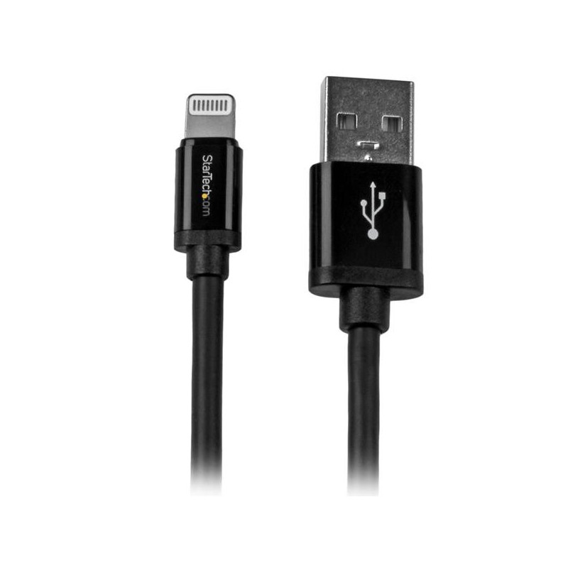 StarTech.com USBLT2MB Lightning-kaapeli 2 m Musta