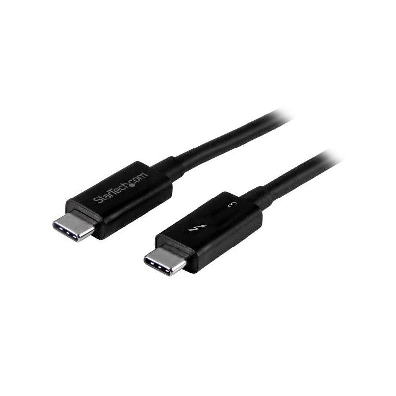 StarTech.com TBLT34MM50CM Thunderbolt-kaapeli 0,5 m 40 Gbit s Musta