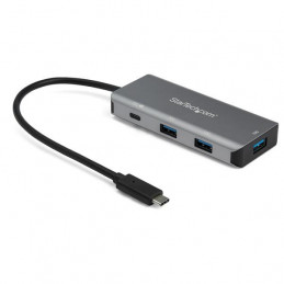 StarTech.com HB31C3A1CPD3 keskitin USB 3.2 Gen 2 (3.1 Gen 2) Type-C 10000 Mbit s Musta, Harmaa