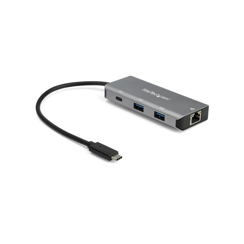 StarTech.com HB31C2A1CGB keskitin USB 3.2 Gen 2 (3.1 Gen 2) Type-C 10000 Mbit s Musta, Harmaa