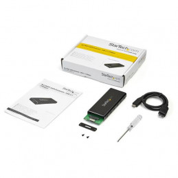 StarTech.com SM21BMU31C3 tallennusaseman kotelo SSD-kotelo Musta, Hopea M.2