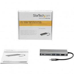 StarTech.com DKT30CSDHPD3 kannettavien tietokoneiden telakka ja porttitoistin Langallinen USB 3.2 Gen 1 (3.1 Gen 1) Type-C