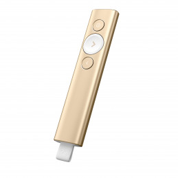 Logitech Spotlight Presentation Remote Wifi-esittelylaite Bluetooth RF Kulta