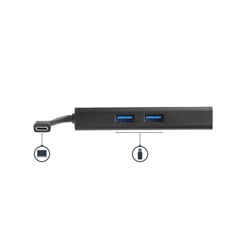 StarTech.com DKT30CHPD kannettavien tietokoneiden telakka ja porttitoistin Langallinen USB 3.2 Gen 1 (3.1 Gen 1) Type-C Musta