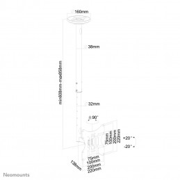 Neomounts by Newstar FPMA-C060 101,6 cm (40") Musta