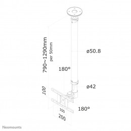 Neomounts by Newstar FPMA-C100 76,2 cm (30") Valkoinen