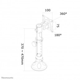 Neomounts by Newstar FPMA-D025 76,2 cm (30") Musta