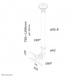 Neomounts by Newstar FPMA-C100 kyltin näyttökiinnike 76,2 cm (30") Musta