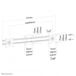 Neomounts by Newstar FPMA-CB200 68,6 cm (27") Musta