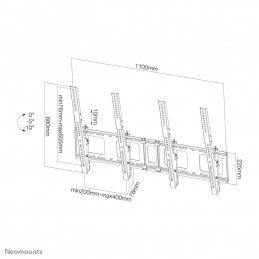 Neomounts by Newstar NS-WMB200P 132,1 cm (52") Musta