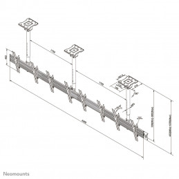 Neomounts by Newstar Pro NMPRO-CMB4 kyltin näyttökiinnike 139,7 cm (55") Musta