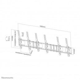 Neomounts by Newstar NS-WMB300P 132,1 cm (52") Musta