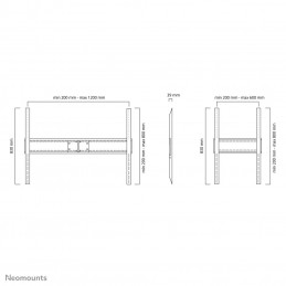 Neomounts by Newstar LFD-W1500 TV-kiinnike 2,54 m (100") Musta