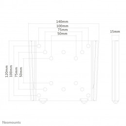 Neomounts by Newstar FPMA-W25 76,2 cm (30") Musta