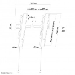 Neomounts by Newstar LED-W450 139,7 cm (55") Musta