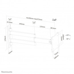 Neomounts by Newstar FPMA-W830 68,6 cm (27") Musta