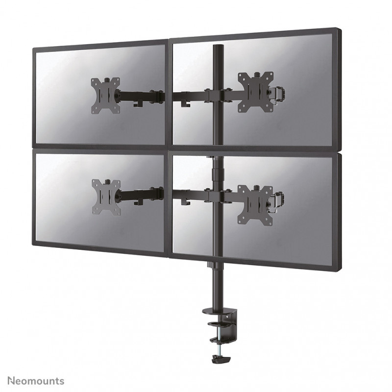 Neomounts by Newstar FPMA-D550D4BLACK monitorin kiinnike ja jalusta 81,3 cm (32") Puristin Läpipultattu Musta