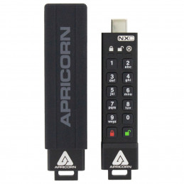 Apricorn Aegis Secure Key 3NXC USB-muisti 4 GB USB A-tyyppi 3.2 Gen 1 (3.1 Gen 1) Musta