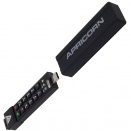 Apricorn Aegis Secure Key 3NXC USB-muisti 64 GB USB A-tyyppi 3.2 Gen 1 (3.1 Gen 1) Musta