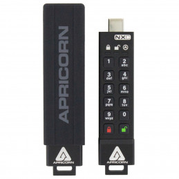 Apricorn Aegis Secure Key 3NXC USB-muisti 64 GB USB A-tyyppi 3.2 Gen 1 (3.1 Gen 1) Musta