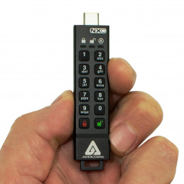 Apricorn Aegis Secure Key 3NXC USB-muisti 64 GB USB A-tyyppi 3.2 Gen 1 (3.1 Gen 1) Musta