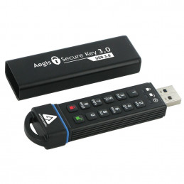 Apricorn Aegis Secure Key 3.0 USB-muisti 30 GB USB A-tyyppi 3.2 Gen 1 (3.1 Gen 1) Musta