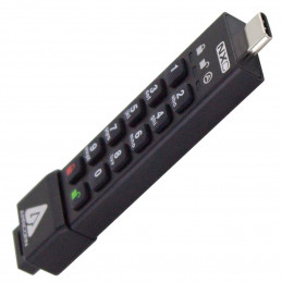 Apricorn ASK3-NXC-128GB USB-muisti USB Type-C 3.2 Gen 1 (3.1 Gen 1) Musta