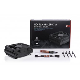 Noctua NH-L9I-17XX CH.BK Tietokoneen jäähdytysjärjestelmä Suoritin Tuuletin 9,2 cm Musta