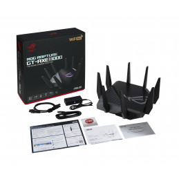 ASUS GT-AXE11000 langaton reititin Gigabitti Ethernet Kolmikaista (2,4 GHz 5 GHz 6 GHz) Musta