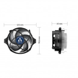 ARCTIC Alpine 23 CO Suoritin Ilmanjäähdytin 9 cm Alumiini, Musta 1 kpl