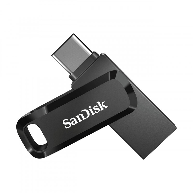 SanDisk Ultra Dual Drive USB-muisti 128 GB USB Type-A   USB Type-C 3.2 Gen 1 (3.1 Gen 1) Musta, Hopea