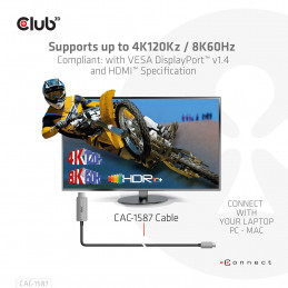 CLUB3D CAC-1587 HDMI-kaapeli 3 m HDMI-tyyppi A (vakio)