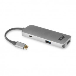 ACT AC7024 keskitin USB 3.2 Gen 1 (3.1 Gen 1) Type-C 5000 Mbit s Harmaa