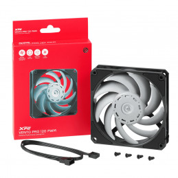 XPG Vento Pro Tietokonekotelo Tuuletin 12 cm Musta, Valkoinen