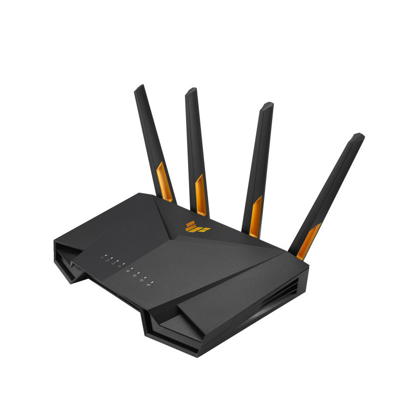 ASUS 90IG0790-MO3B00 langaton reititin Gigabitti Ethernet Kaksitaajuus (2,4 GHz 5 GHz) Musta, Oranssi