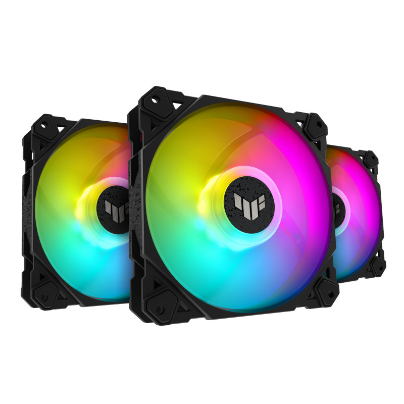 ASUS TUF Gaming TF120 ARGB Fan - Triple Fan Kit with ARGB Controller Tietokonekotelo Ilmanjäähdytin 12 cm Musta