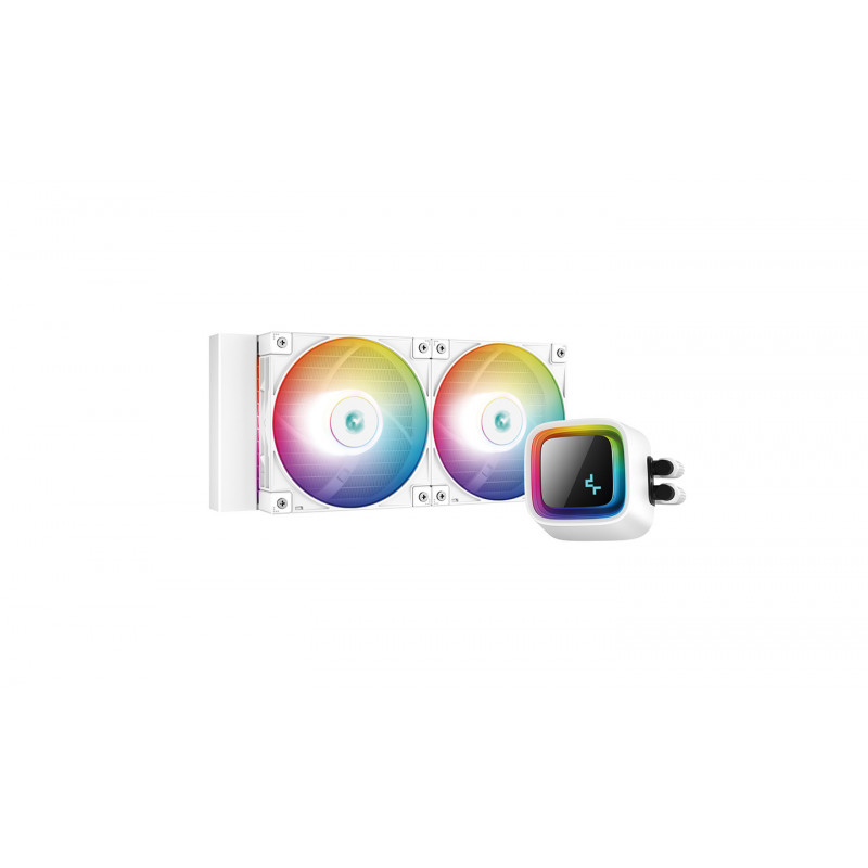 DeepCool LS520 WH Suoritin All-in-one-nesteenjäähdytin 12 cm Valkoinen 1 kpl
