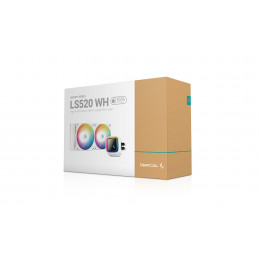 DeepCool LS520 WH Suoritin All-in-one-nesteenjäähdytin 12 cm Valkoinen 1 kpl