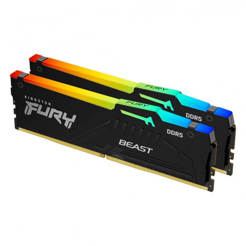 Kingston Technology FURY Beast RGB muistimoduuli 16 GB 2 x 8 GB DDR5 5200 MHz