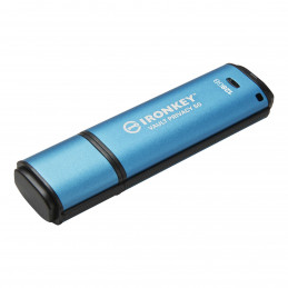 Kingston Technology IronKey Vault Privacy 50 USB-muisti 128 GB USB A-tyyppi 3.2 Gen 1 (3.1 Gen 1) Sininen