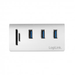 LogiLink CR0045 keskitin USB 3.2 Gen 1 (3.1 Gen 1) Type-A 5000 Mbit s Hopea