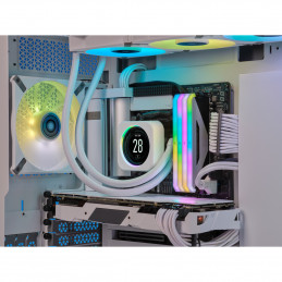 Corsair CW-9060066-WW Tietokoneen jäähdytysjärjestelmä Suoritin Näyttö Valkoinen 1 kpl
