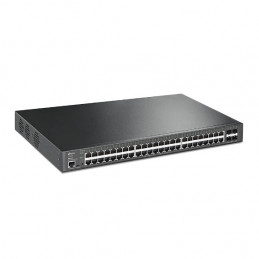 TP-Link TL-SG3452XP JetStream PoE Switch Hallittu L2+ Gigabit Ethernet (10 100 1000) Power over Ethernet -tuki 1U Musta
