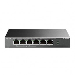 TP-Link TL-SF1006P verkkokytkin Hallitsematon Fast Ethernet (10 100) Power over Ethernet -tuki Musta