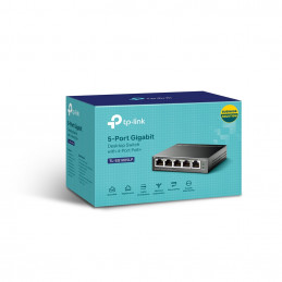TP-Link TL-SG1005LP verkkokytkin Hallitsematon Gigabit Ethernet (10 100 1000) Power over Ethernet -tuki Musta