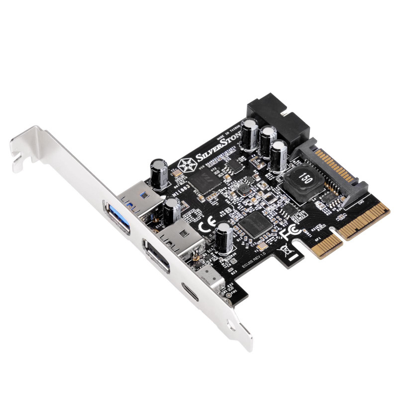 Silverstone ECU05 liitäntäkortti -sovitin Sisäinen USB 3.2 Gen 1 (3.1 Gen 1)
